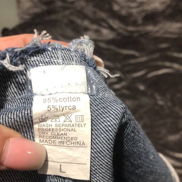 COPY - Micro daisy dukes denim shorts size large exotic dance beach cosplay jan… - Picture 4 of 4